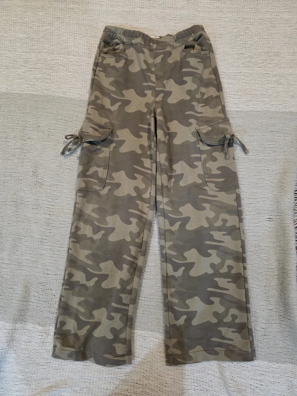 Girls Vanilla Star Kids Camo Cargo Sweatpants - Green/Tan--Size 12